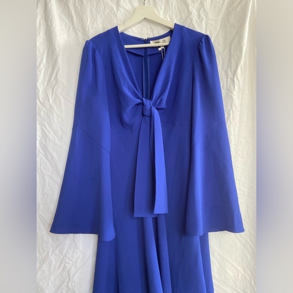 Diane von Furstenberg Tie Front Mini Crepe Dress Size 10 NEW - Picture 9 of 16